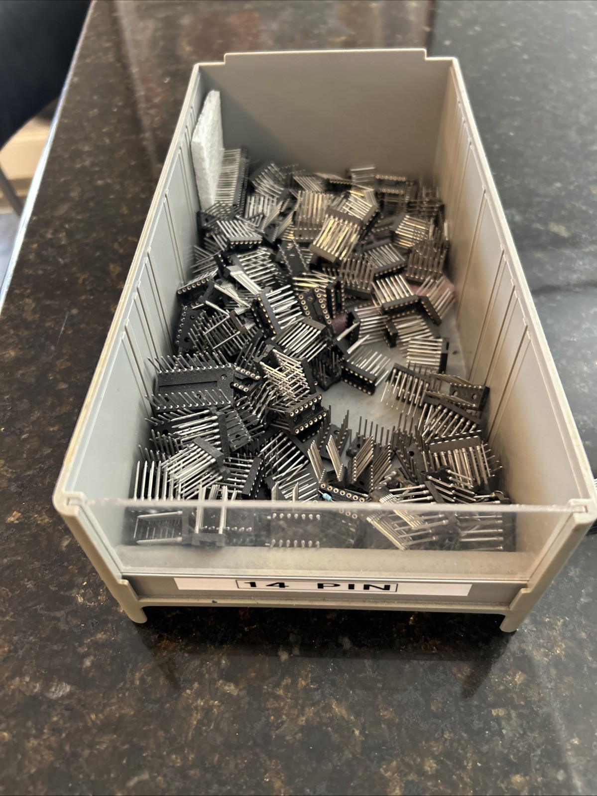 IC SOCKET, 14 PIN DIP SOCKET, WIRE WRAP, Screw Machine, Tin, Gold