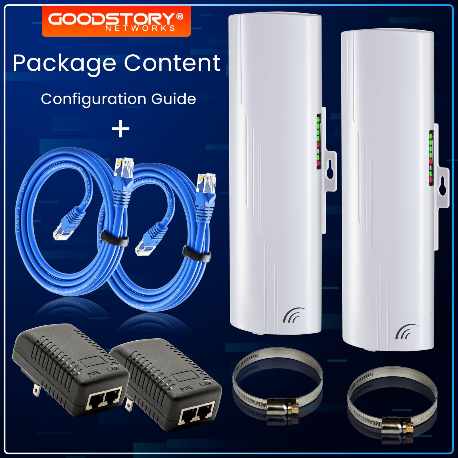 Wireless Bridge Point to Point Outdoor WiFi, Wireless Network Expansion Kit, ...