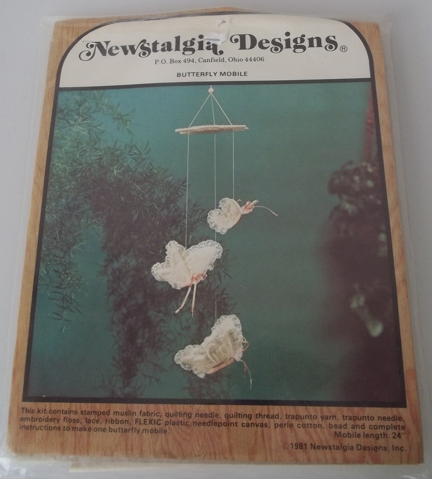 Newstalgia Designs Butterfly Mobile Kit 24" New