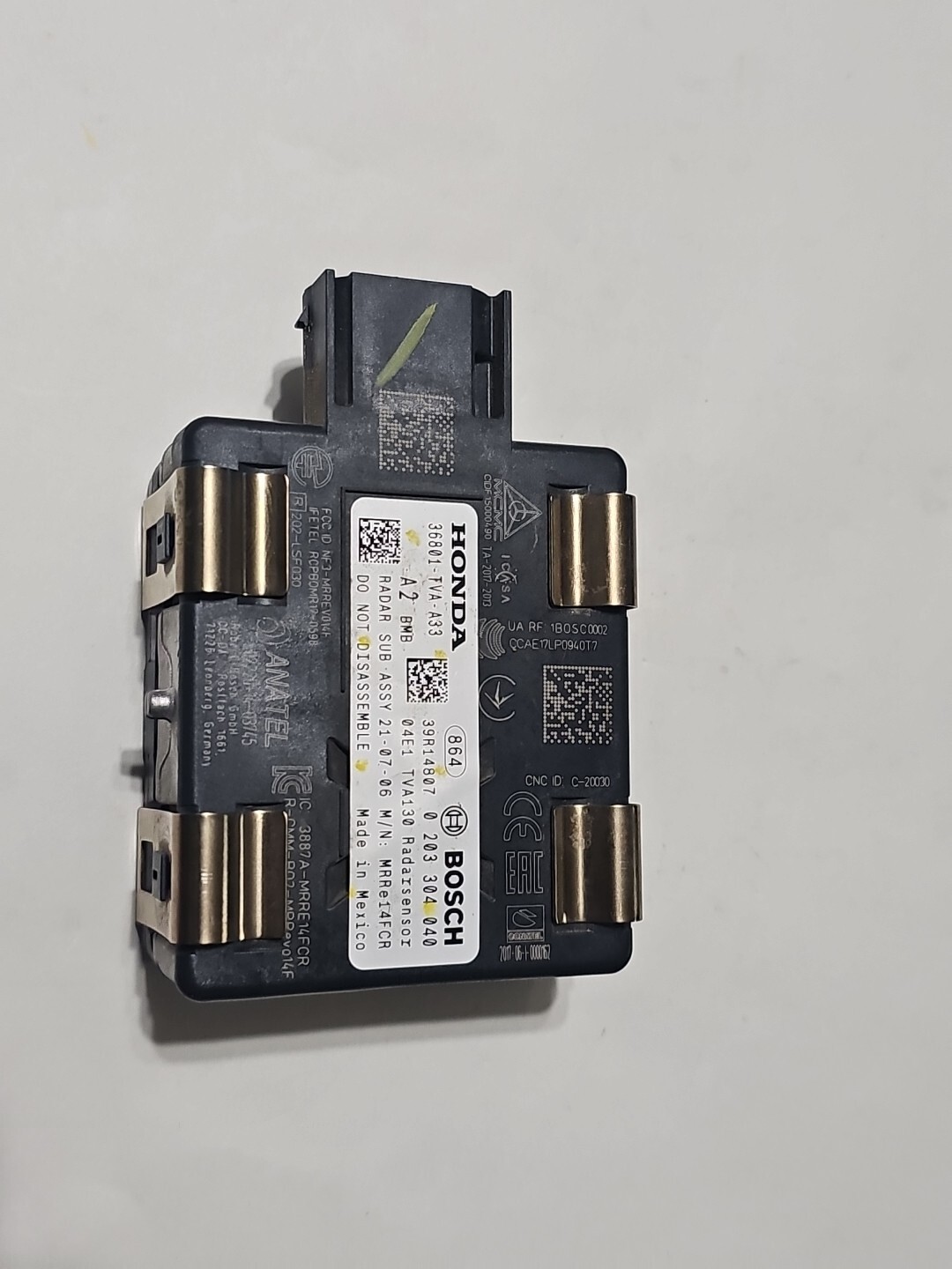 HONDA ACCORD  Distance Cruise Radar Sensor OEM Part 36801-TVA-A33