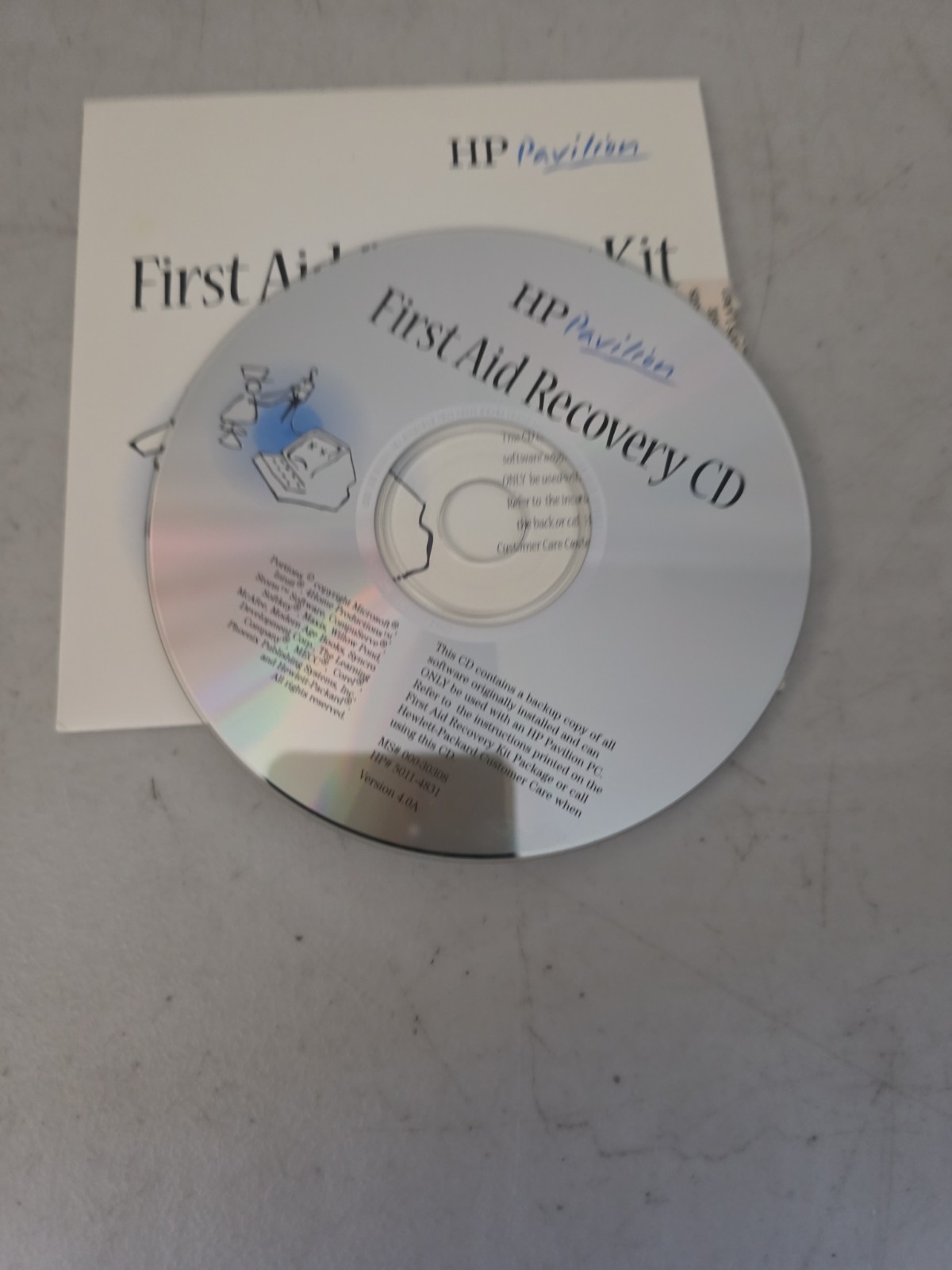 HP Pavilion First Aid Recover Kit - CD