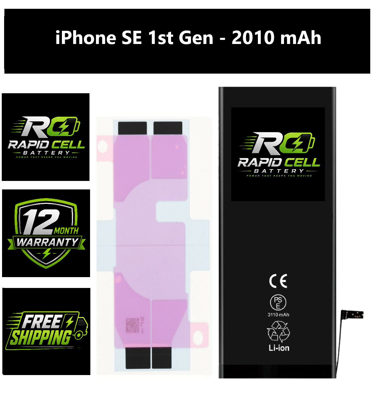 Replacement Battery iPhone SE 2016 (1st Generation) 2010mAh High Capacity A1662