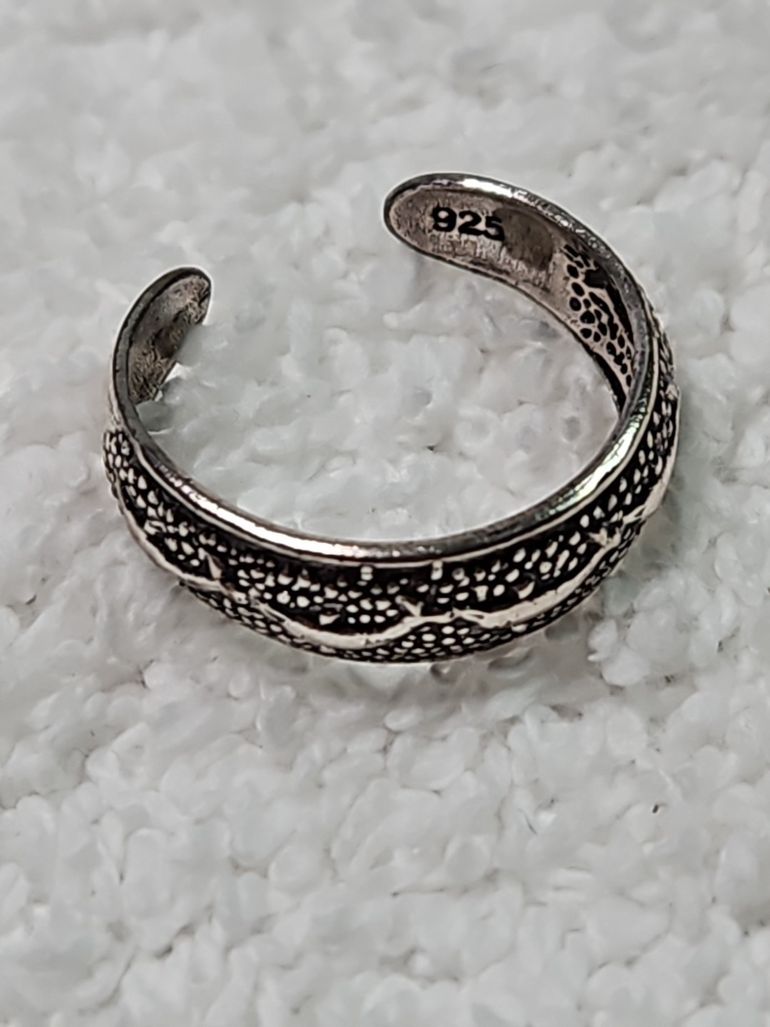 925 Silver Dolphin Toe Ring - Adjustable