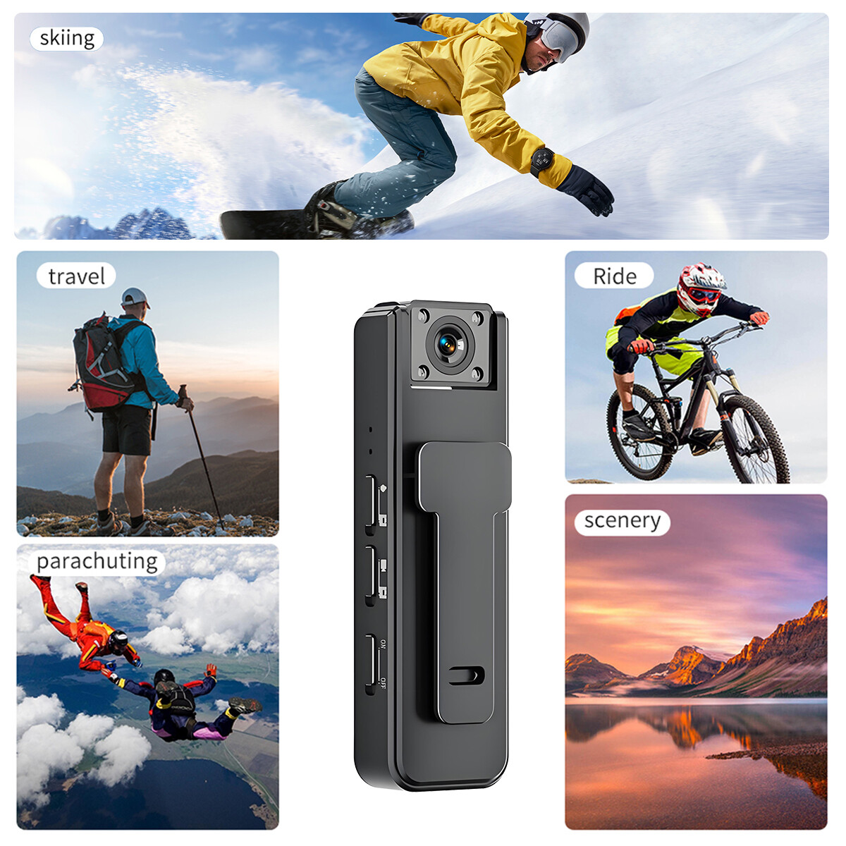 4K Camera Camcorder 1080P Body Police Cam With Audio Video DVR IR Night Cam