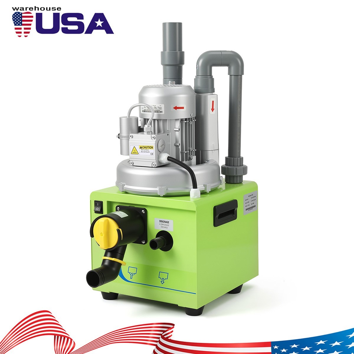 Dental Electric Suction Machine Vacuum System 750W 300L/min Semi-Dry Unit