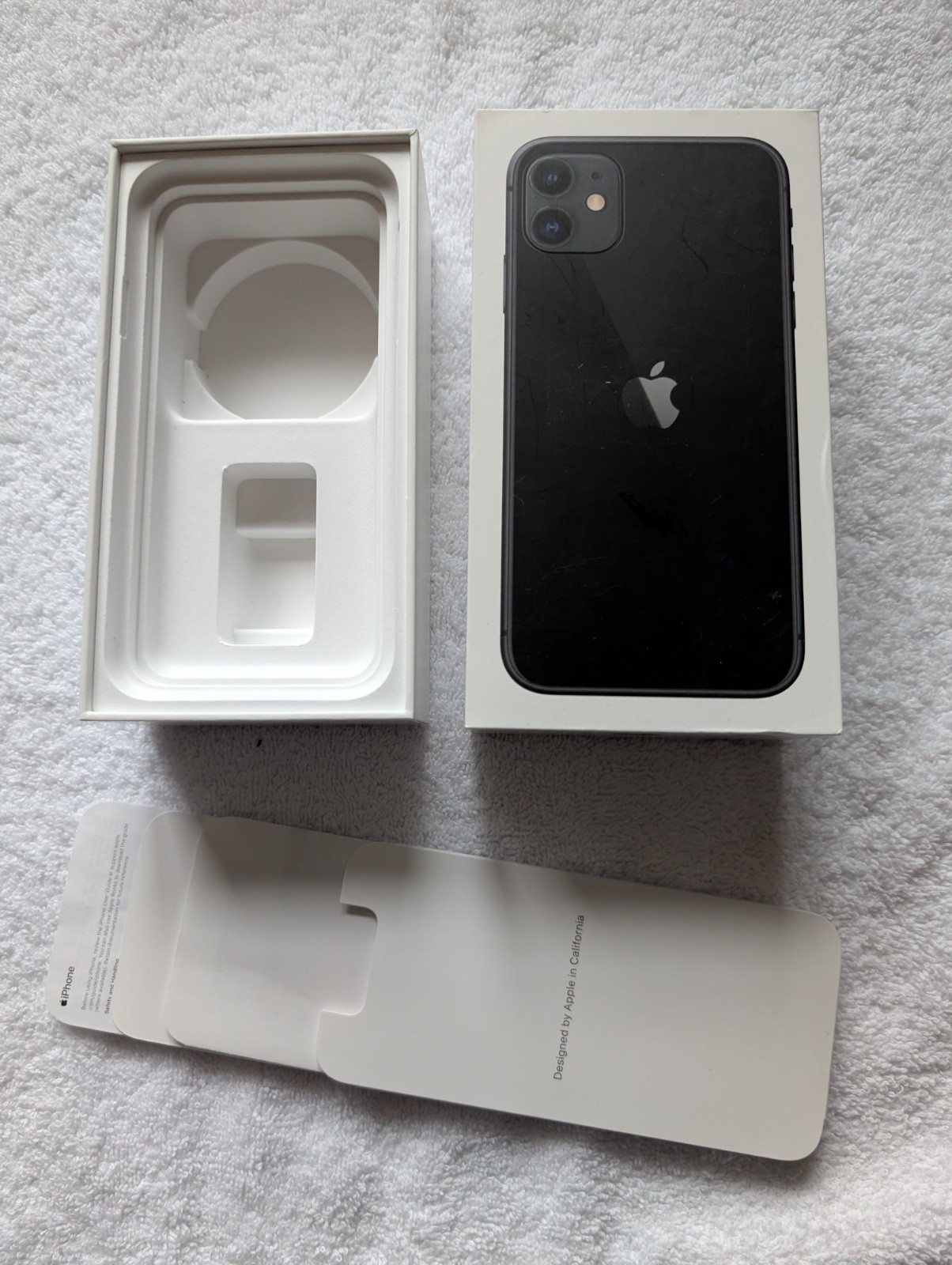 iPhone 11 64gb Black  **  BOX ONLY**   w/Inserts