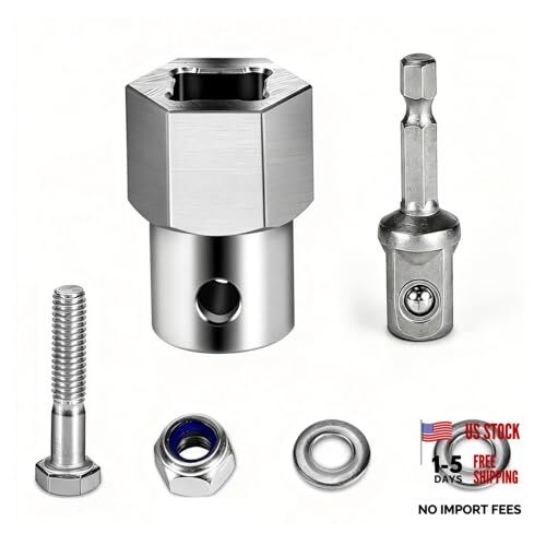 Upgraded 304 Stainless Steel Trailer Jack Drill Adapter - 1/2 In Jack Shaft（01）