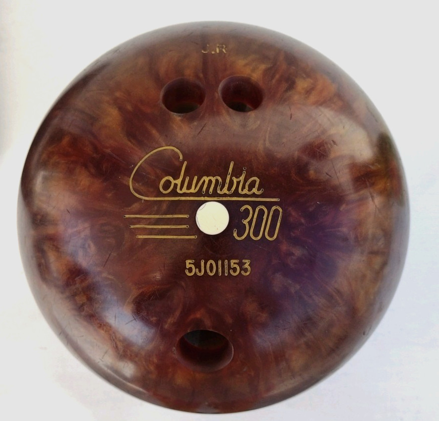 Vgt Columbia WD 300 Bowling Ball Metalic Copper Brown Swirl 12.8lb Pre-Drilled