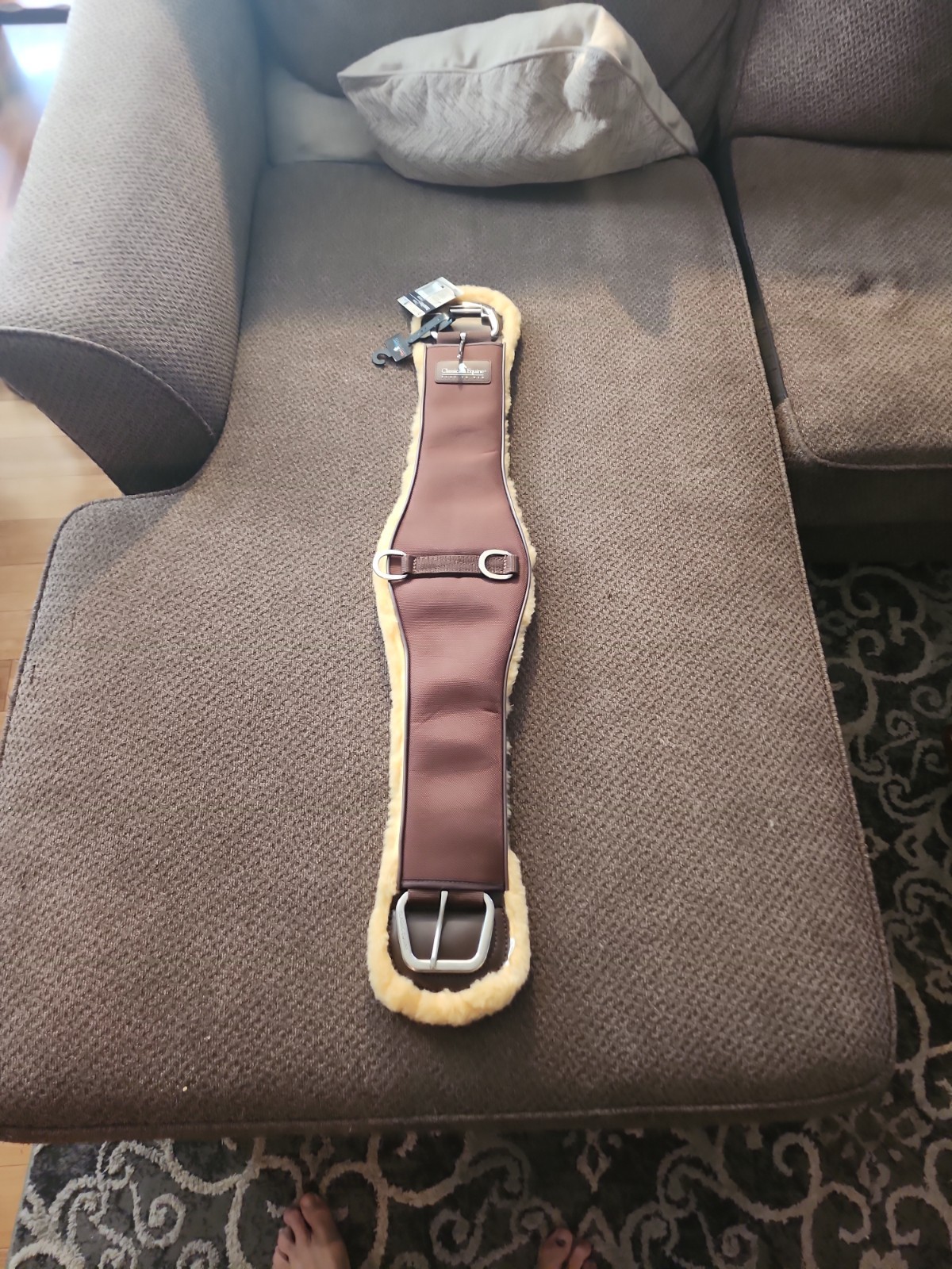 CLASSIC EQUIINE Shoulder Relief Soft Fleece Western  Saddle Cinch  ~36"