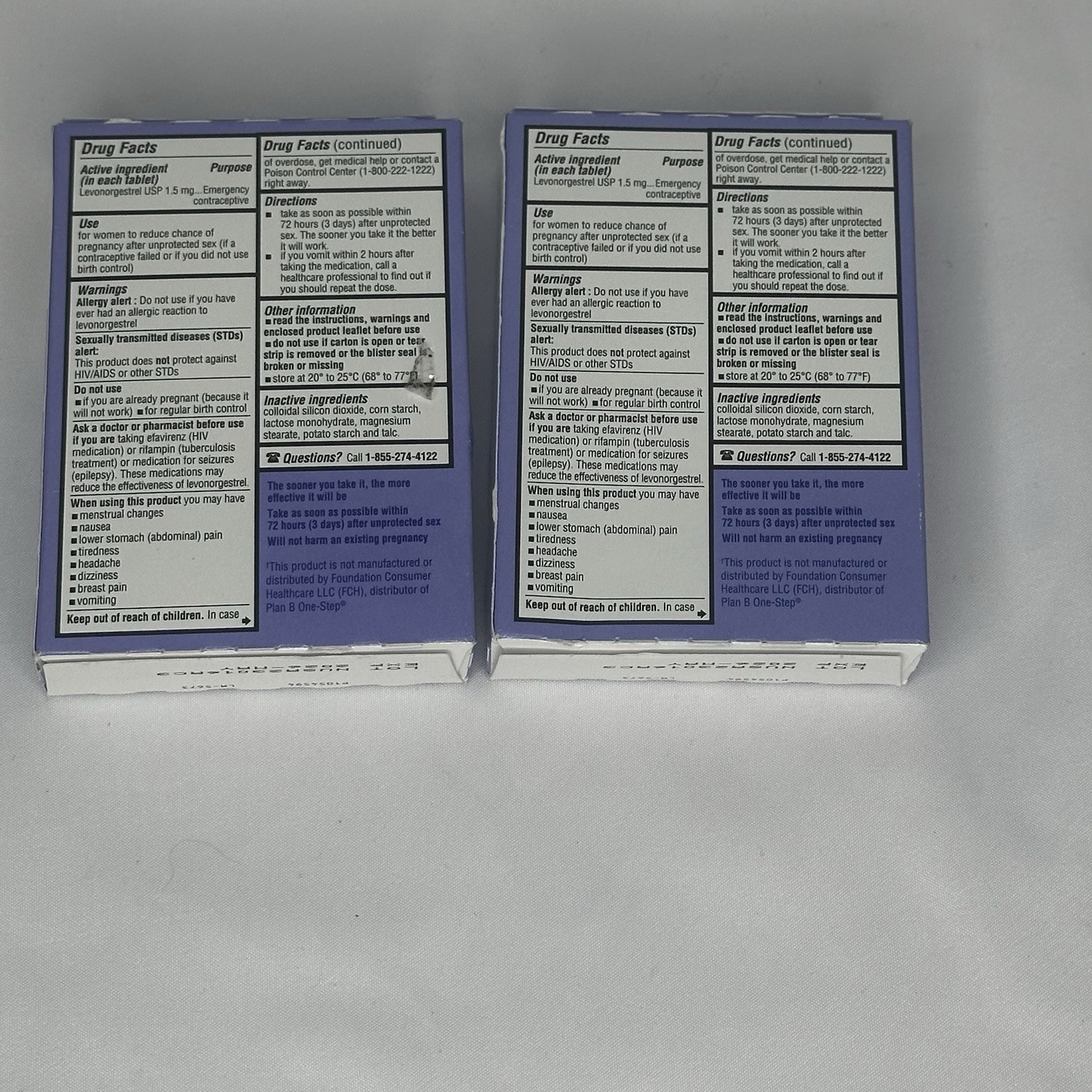 2x Amazon Basic Care 1.5mg Emergency Contraceptive MorningAfter Tablet EXP 05/26