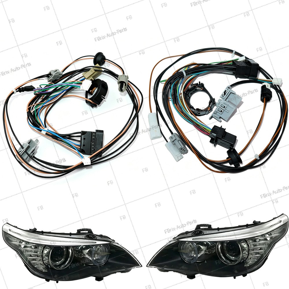 L + R For BMW 5 series E60 LCI 2007-2010 AFS Xenon Headlight Internal Harness