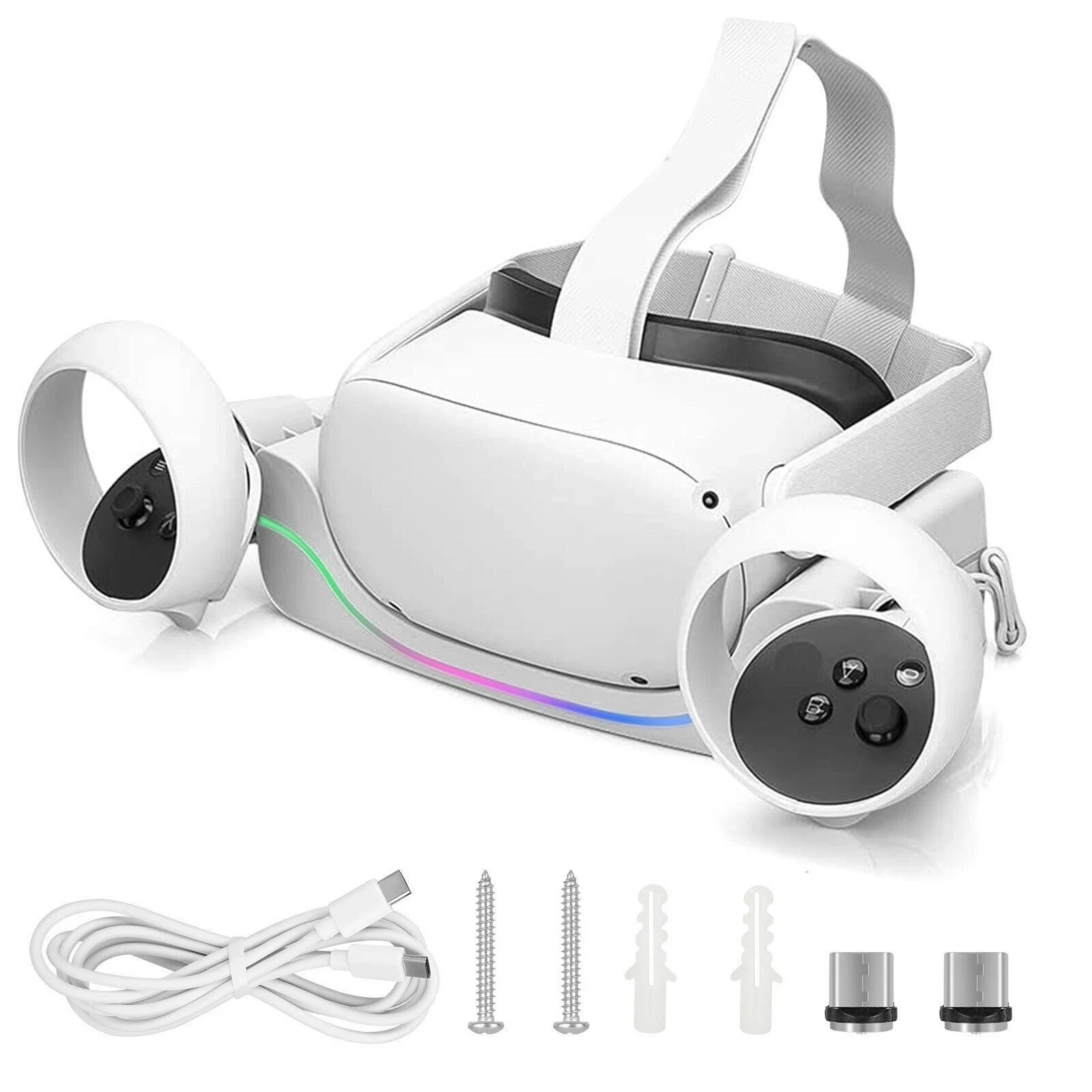 Magnetic Charging Dock Set for Oculus/Meta Quest 2 VR Headset Controller Stand