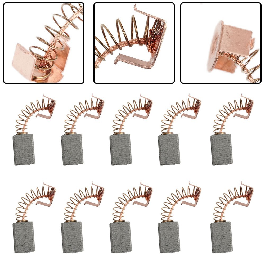 10 Pairs Angle Grinder Motor Carbon Brushes Replacement Part Power Tool