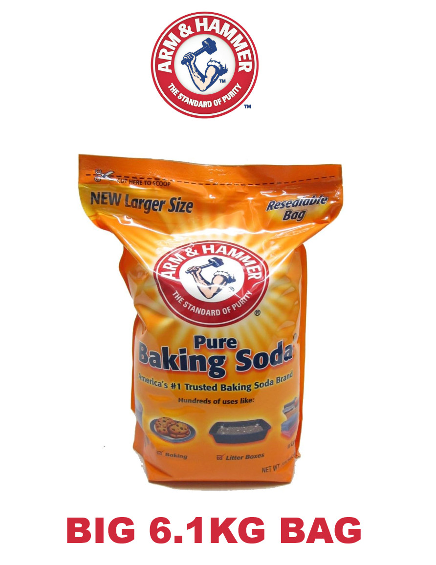 Arm & Hammer Pure Baking Soda Bi-carb 6.1kg Food Grade Bulk Safe Cleaning Bag