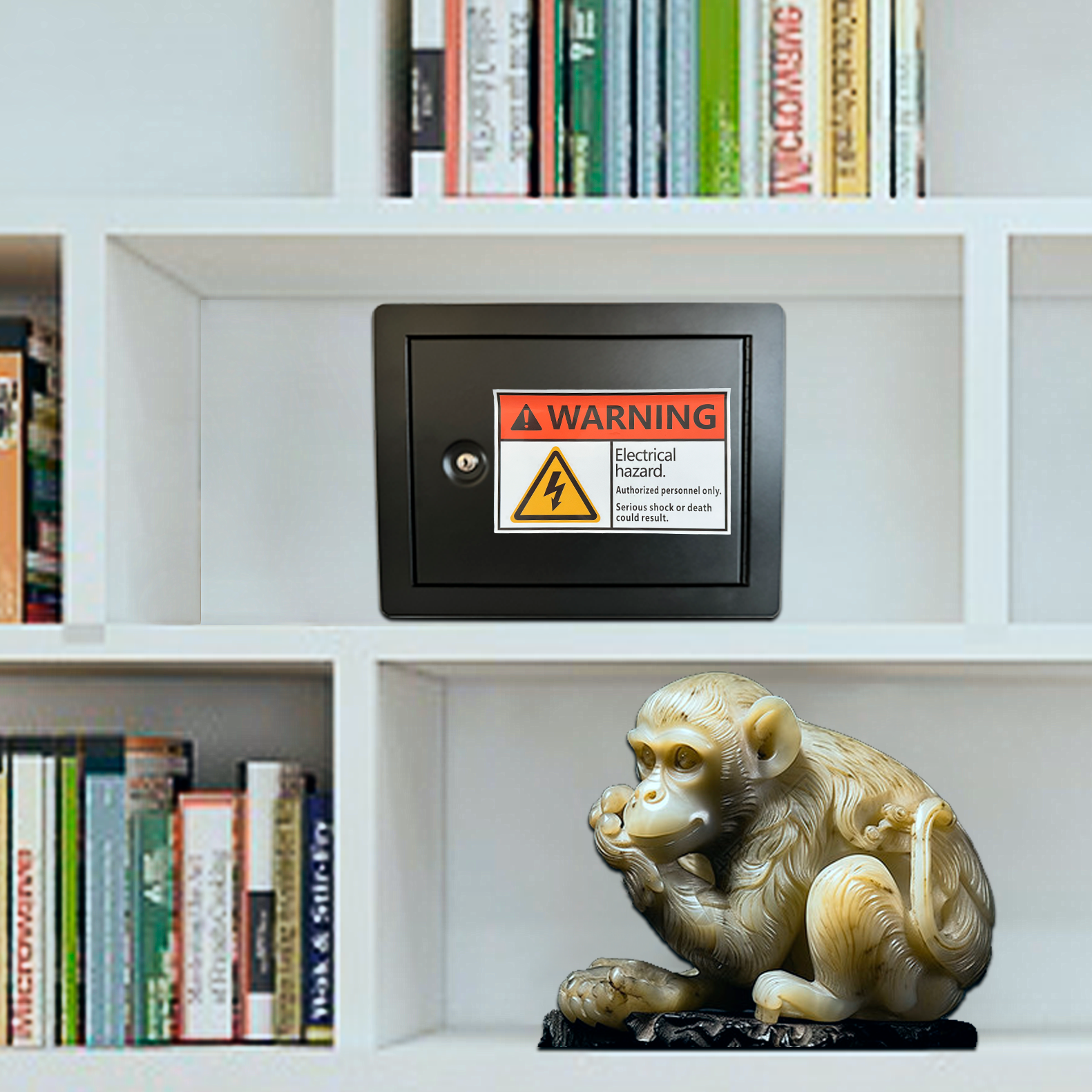 Heavy-Duty In-Wall Safe with Key Lock for Secure Storage, Wall Safe Box