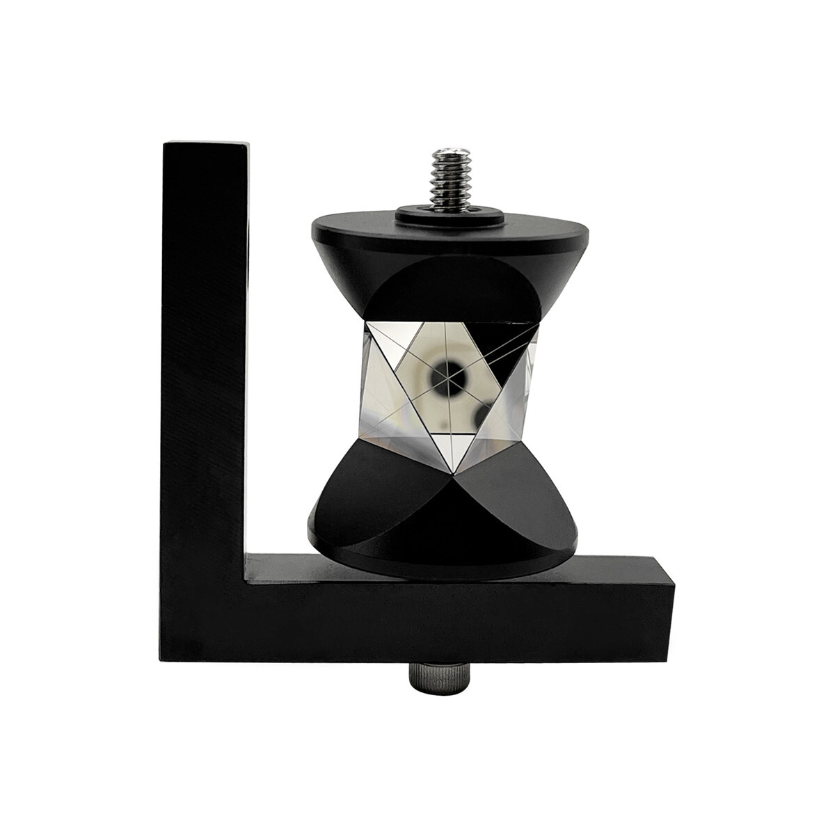 New L Type Mini 360 Degree Silver Coated  Prism Set With L-Bar For Total Station
