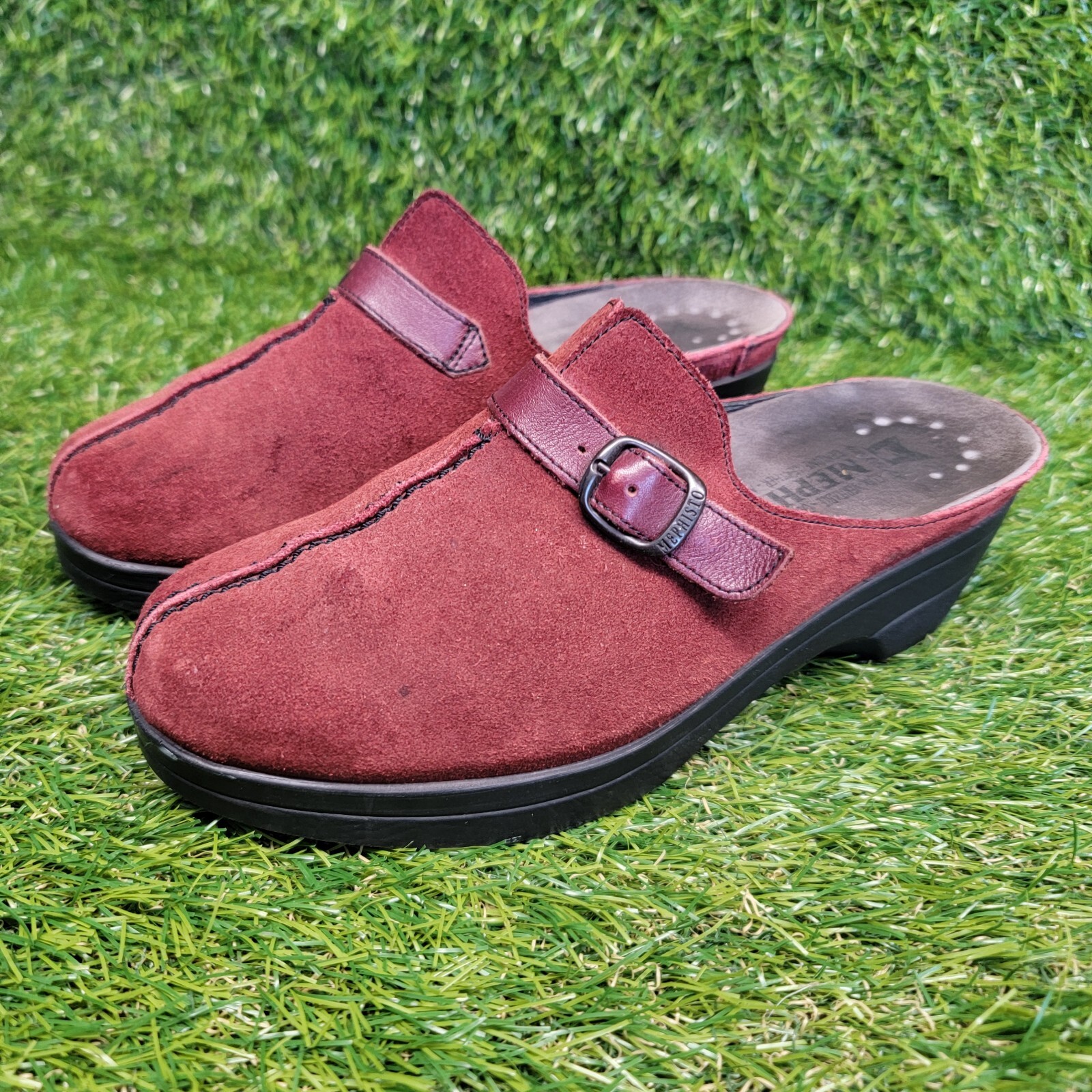 mephisto suede mules womens size  38