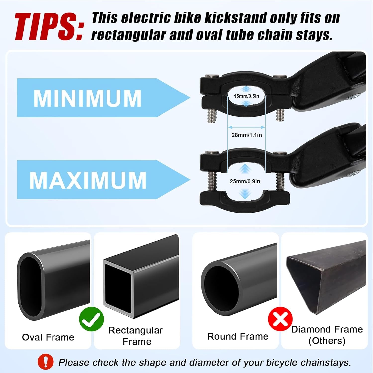E Bike Kickstand for Adult Bikes, PSLER Adjustable Ebike Kickstand Heavy Duty An