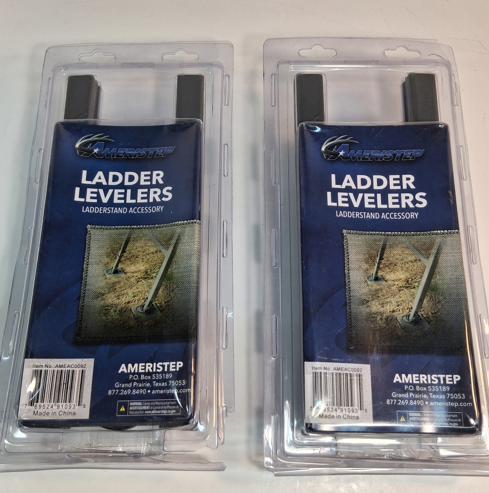 2 Pkgs Ameristep Ladder Stand Levelers AMEAC0092 New for Hunting Ladderstand