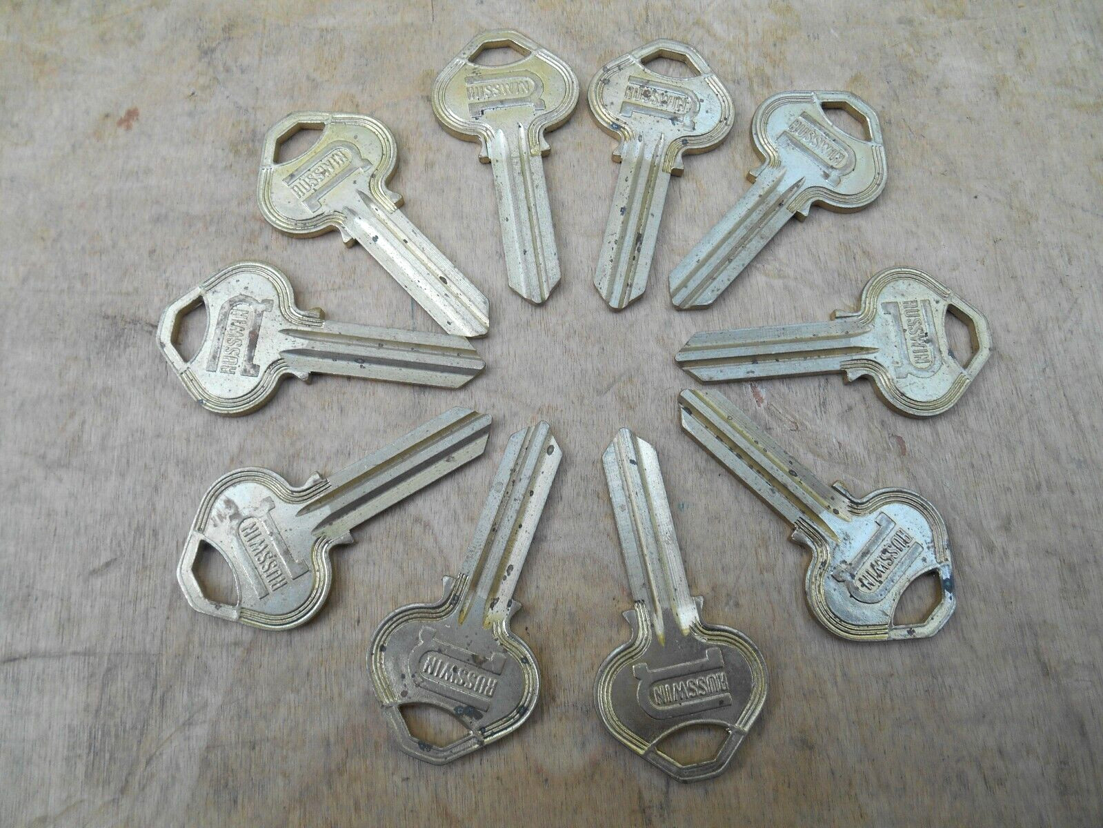 VTG. RUSSWIN KEY BLANKS , LOT OF 10