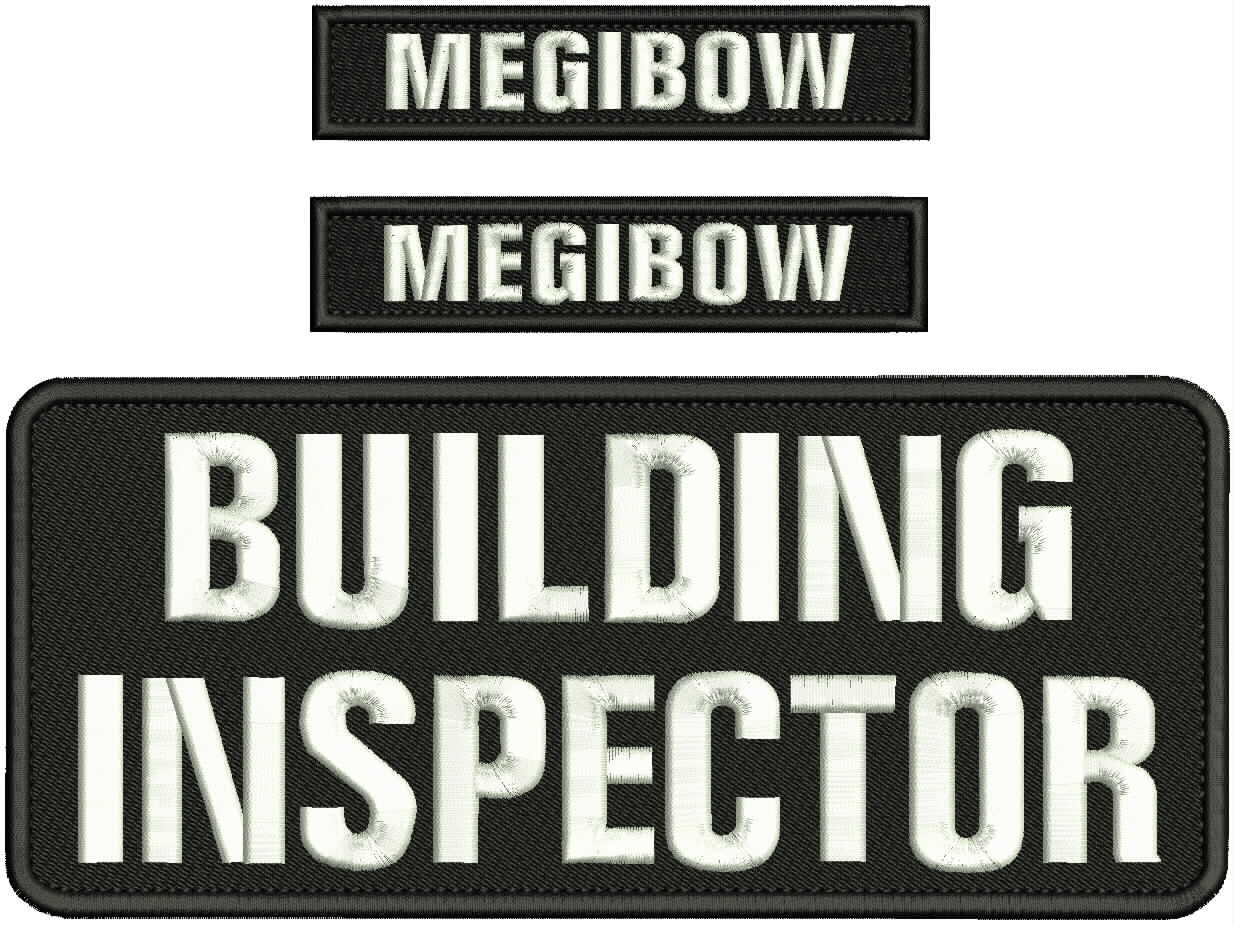 Buildeng I  EMB PATCH 4X10 AND 4X10 1X5  sew on WHITE ON BLACK