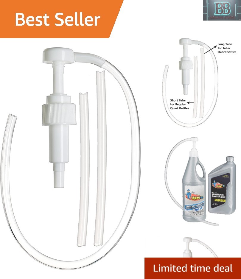 5cc Hand Pump for Effortless Gear Oil Transfer - Flexible & Rigid Tubes Included