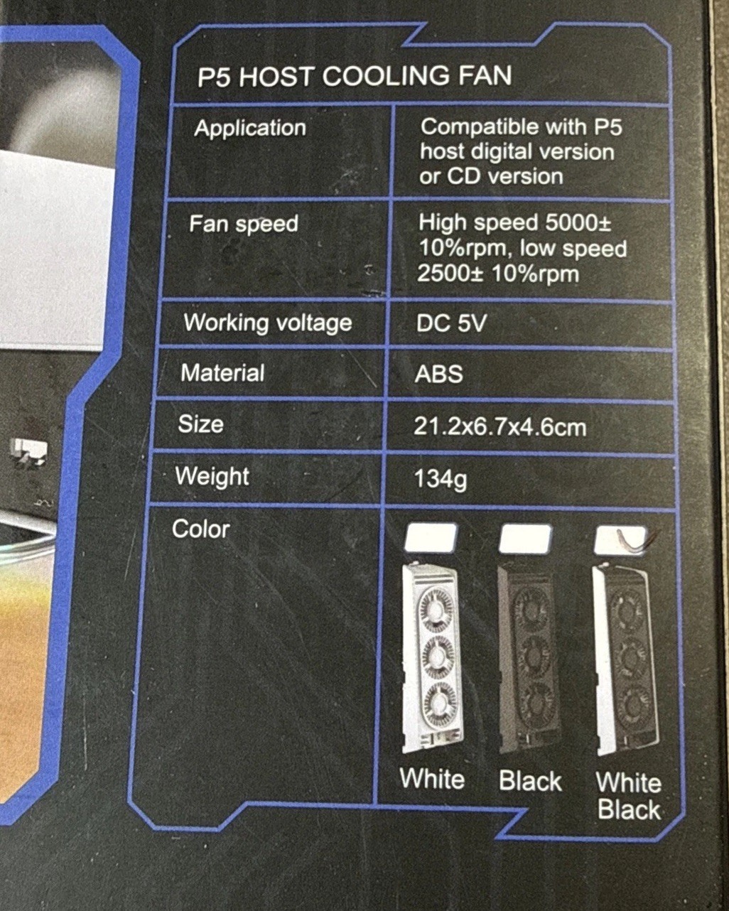 PS5 Cooling Fan with Led Light,Quiet Efficient Cooling