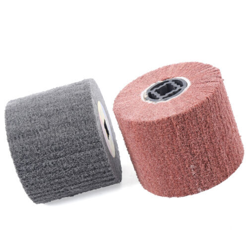 7Pcs Wire Drawing Wheel 60#-600# Grit Drum Burnishing Polishing Buffer Wheel