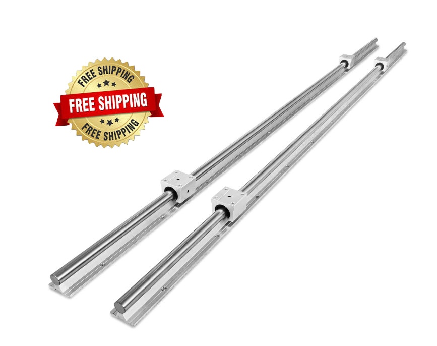 Kit de riel lineal 800mm con 4 bloques y rodamientos
