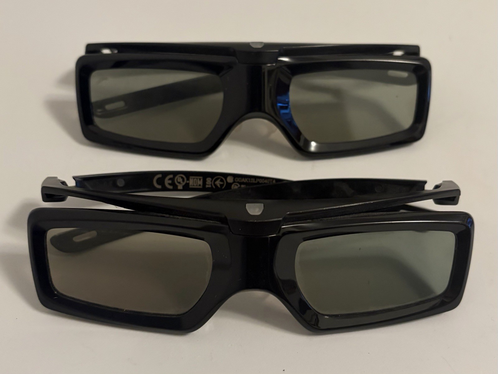 Set Of 2 Black Sony Active Shutter 3D Glasses TDG-BT400A - Two Pair