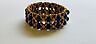 Handmade double layer brown beaded bracelet