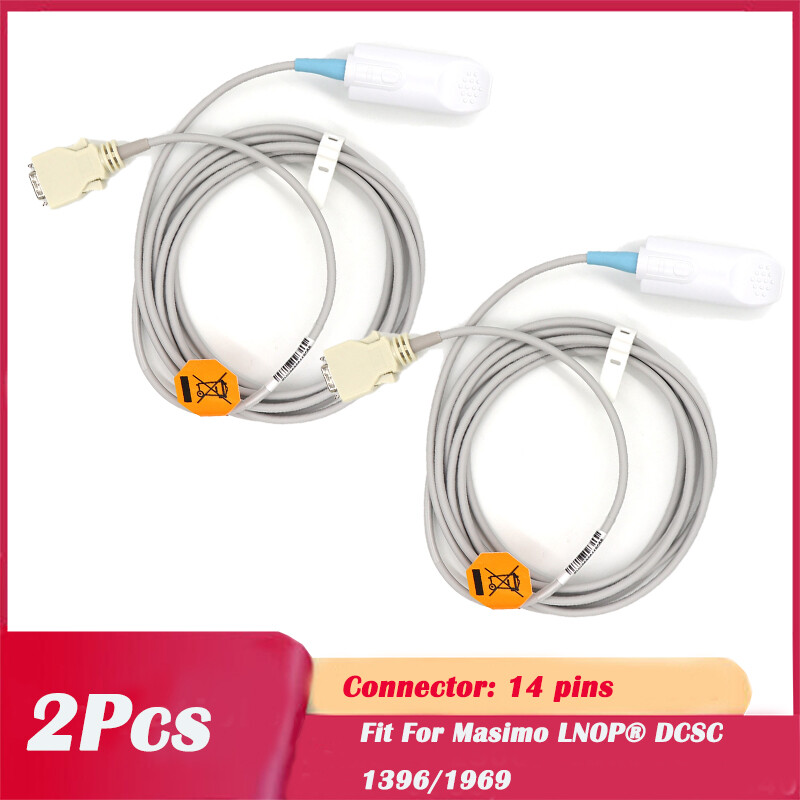 2Pcs Adult Finger Clip/Soft-tip SpO2 Sensor Probe Fit For Masimo pulse oxymeter
