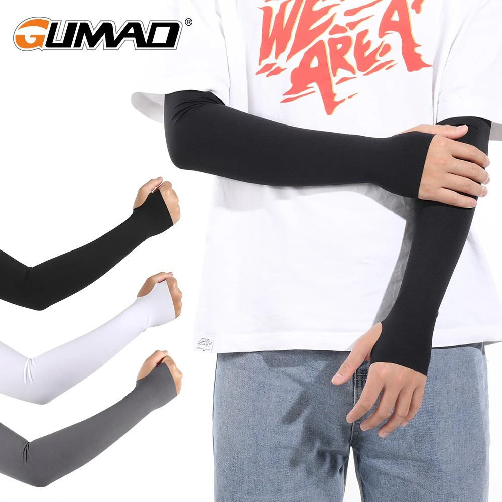 Ice Cooling Sports Arm Sleeves Cycling Running Basketball Arm Warmers Summer UV