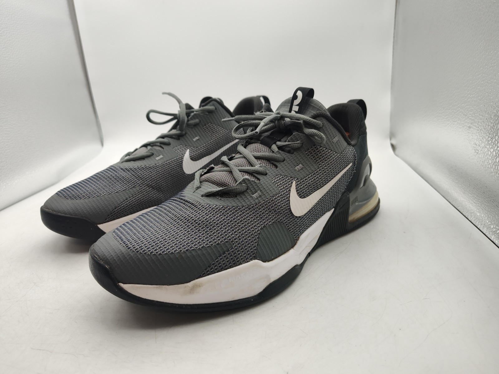 Nike-Air Max-Alpha Trainer 5-Smoke Gray/White-DM0829-003-Shoes-Mens Size 12-NICE