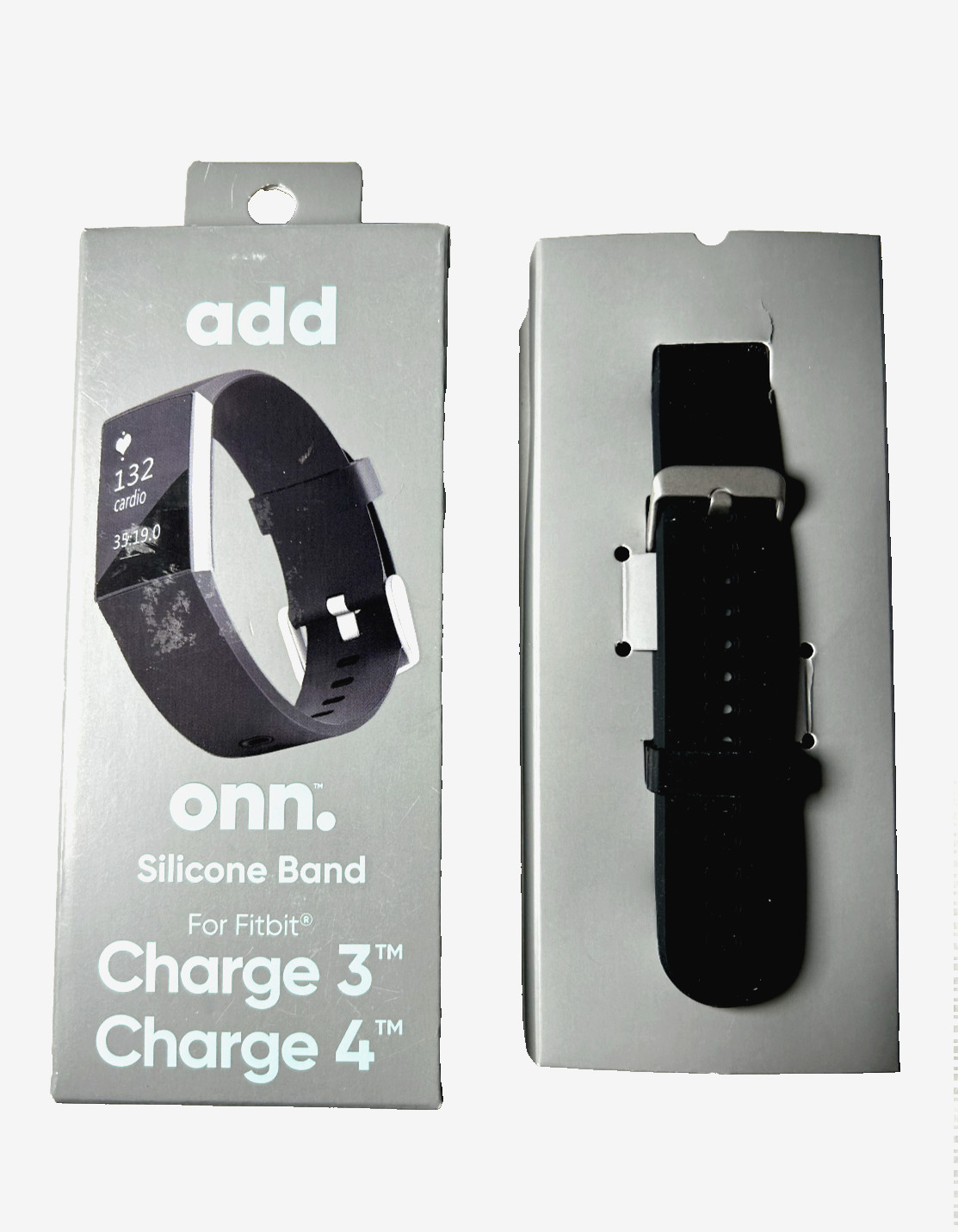 Add ONN. Fitbit Silicone WristBand for Fitbit Charge 3 or Charge 4  New