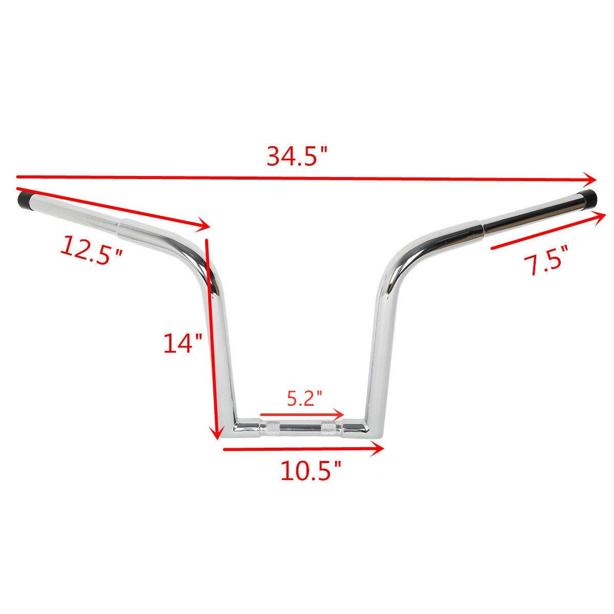 Chrome 14" Rise Ape Hangers Bars 1-1/4" Handlebars