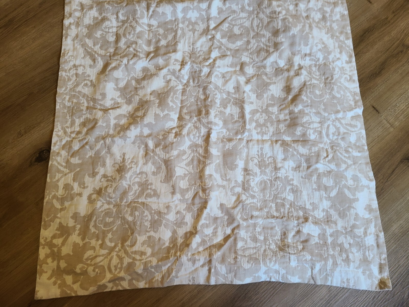 Pottery Barn "Tan/Cream Damask Jacquard" Euro Pillow Sham