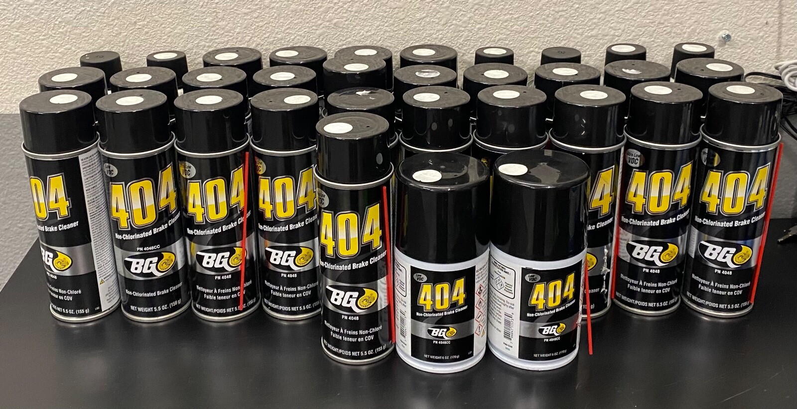 x8 New BG 404 Non Chlorinated Brake Cleaner 5.5oz EACH BOTTLE - 8 BOTTLES