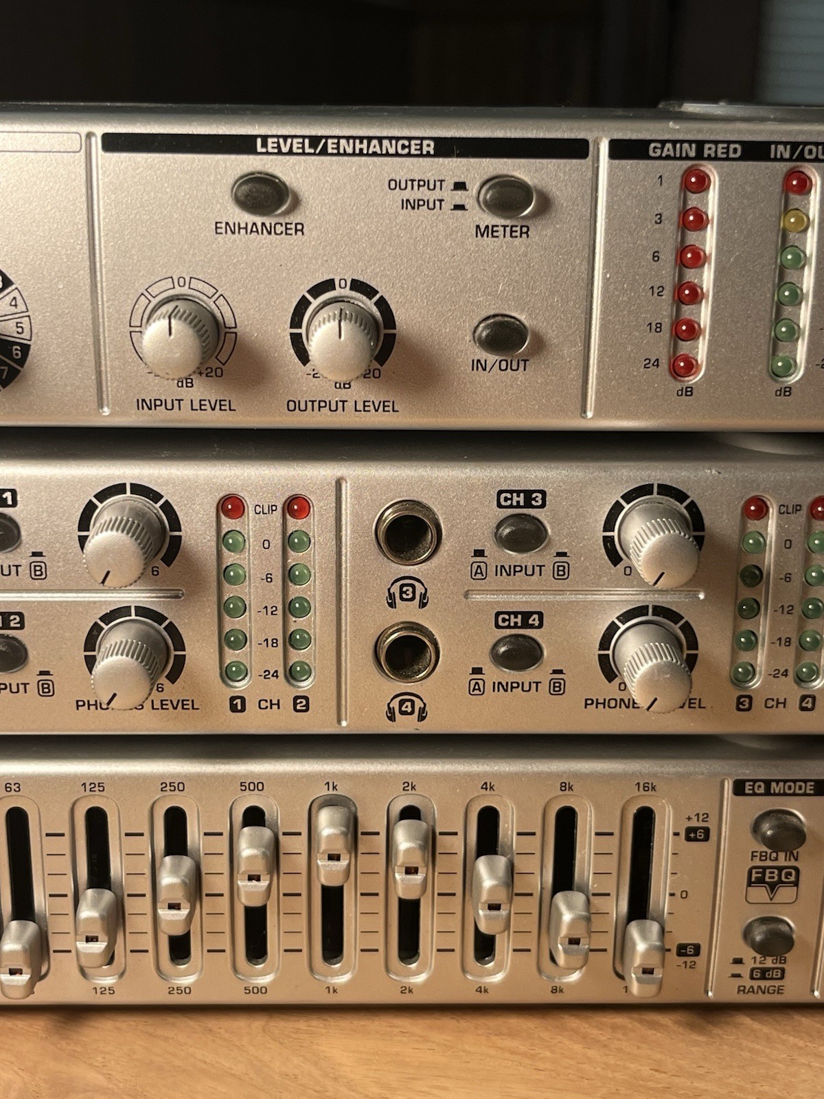 Behringer Mini FBQ800 / Mini AMP800 / Mini COM800 Lot Of 3