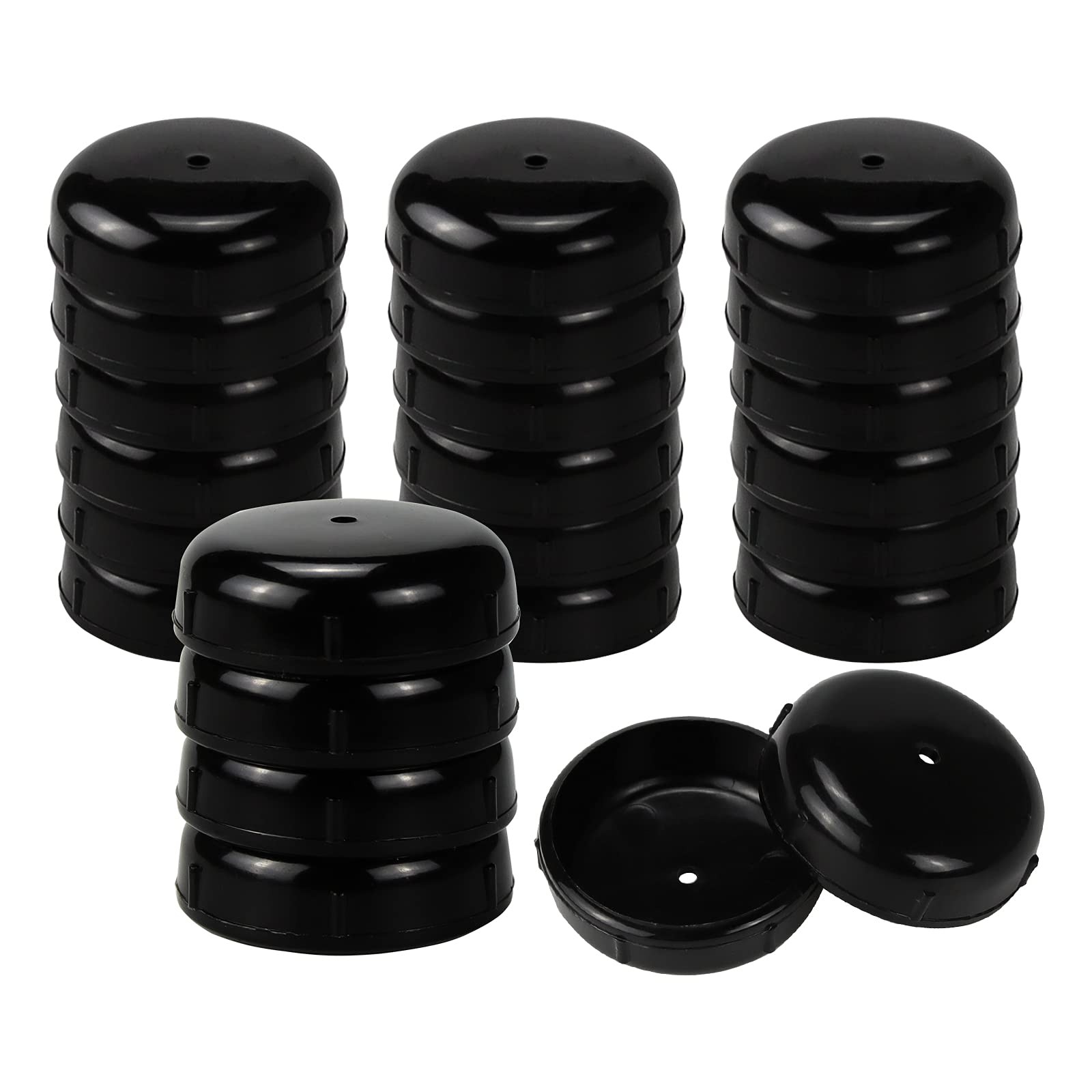 1-1/2 inch Wrought Iron Patio Furniture Feet Caps,24 Packs Round Plastic Outdoor