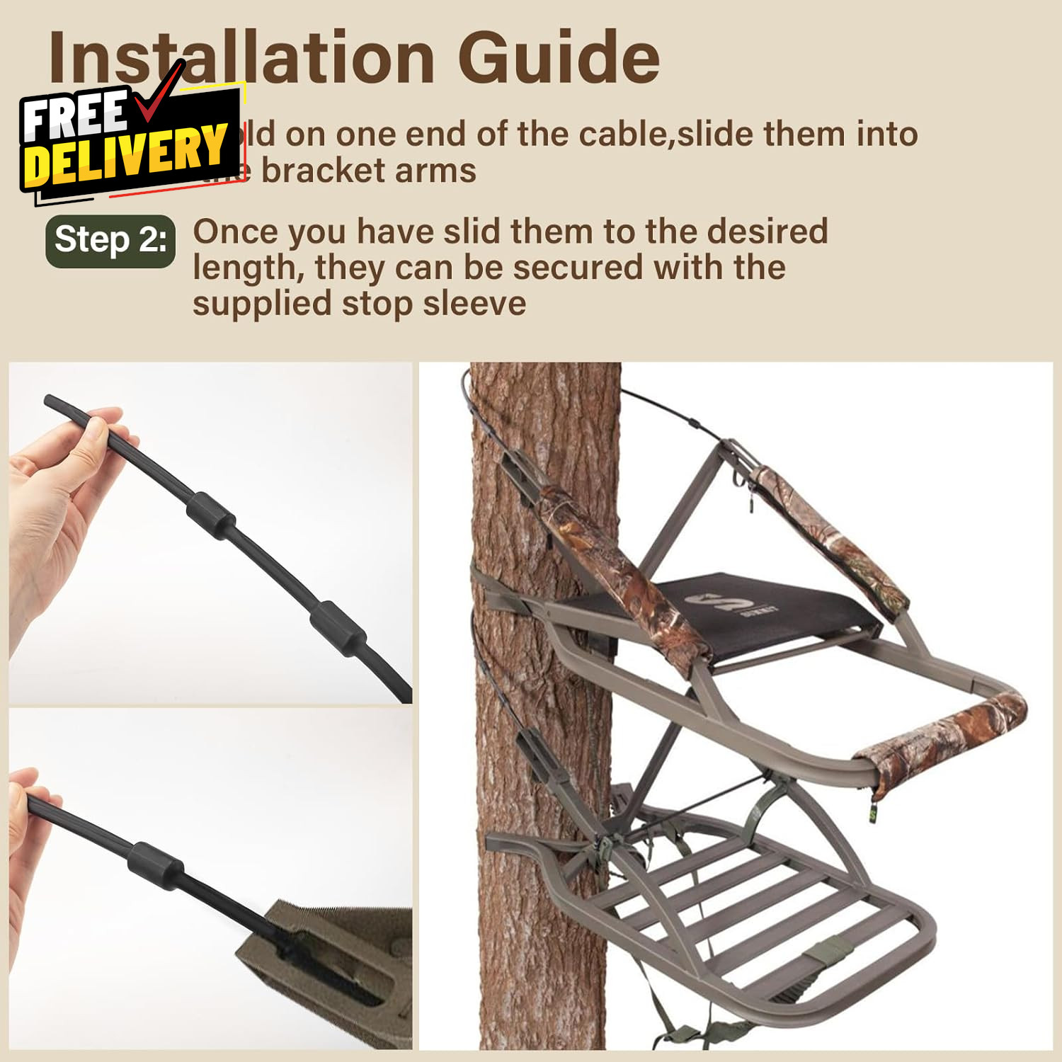 Climbing Tree Stand Replacement Cables for Summit Climber 65 Hang on Climb ....
