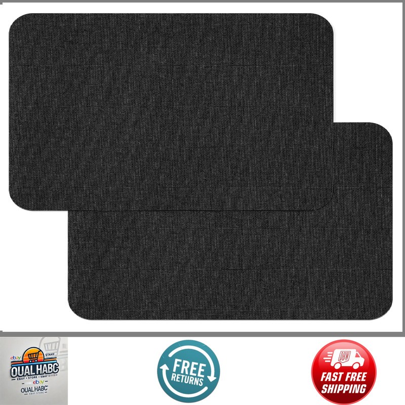 2Pcs Black Canvas Repair Patch 11x8" Self-Adhesive Waterproof Fabric for Tent So
