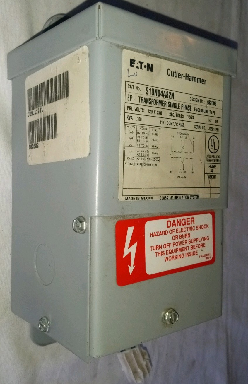 Cutler & Hammer S10N04A82N Transformer120X240 12/24 NEW