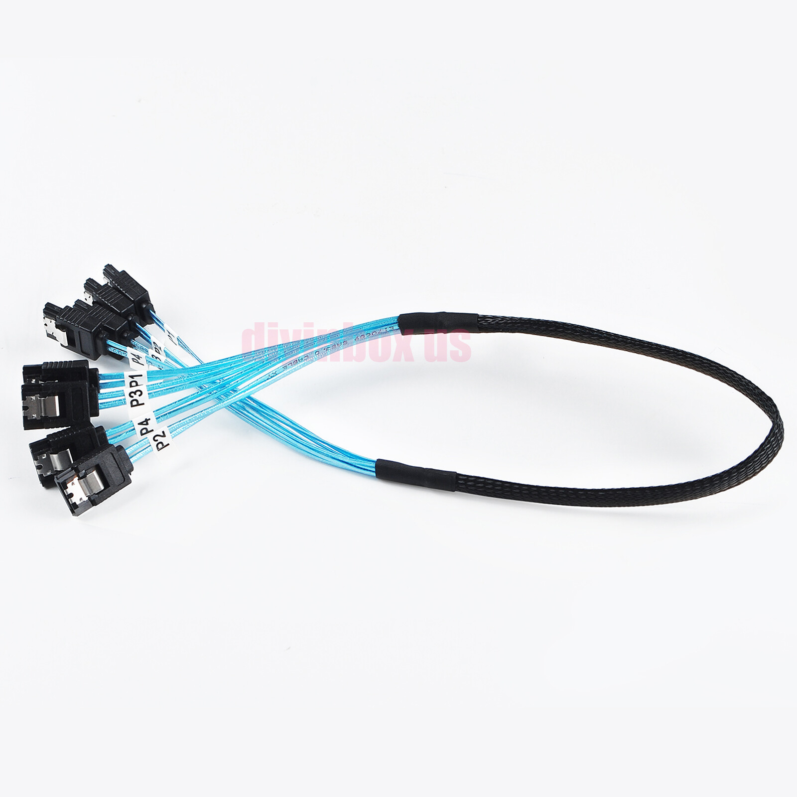 Internal SAS 4 SATA Host to 4 SATA 7pin Target Hard Disk 6Gbps Data Cable 50cm