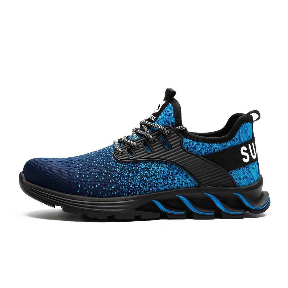 SUADEX Work Safety Shoes Steel Toe Sneakers Indestructible Composite Toe Blue US