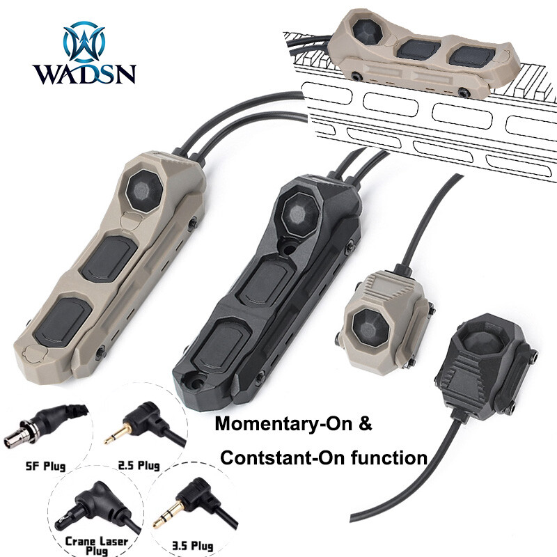 Tactical Flashlight Dual Control Remote SF Crane Switch For PEQ DBAL OGL Laser