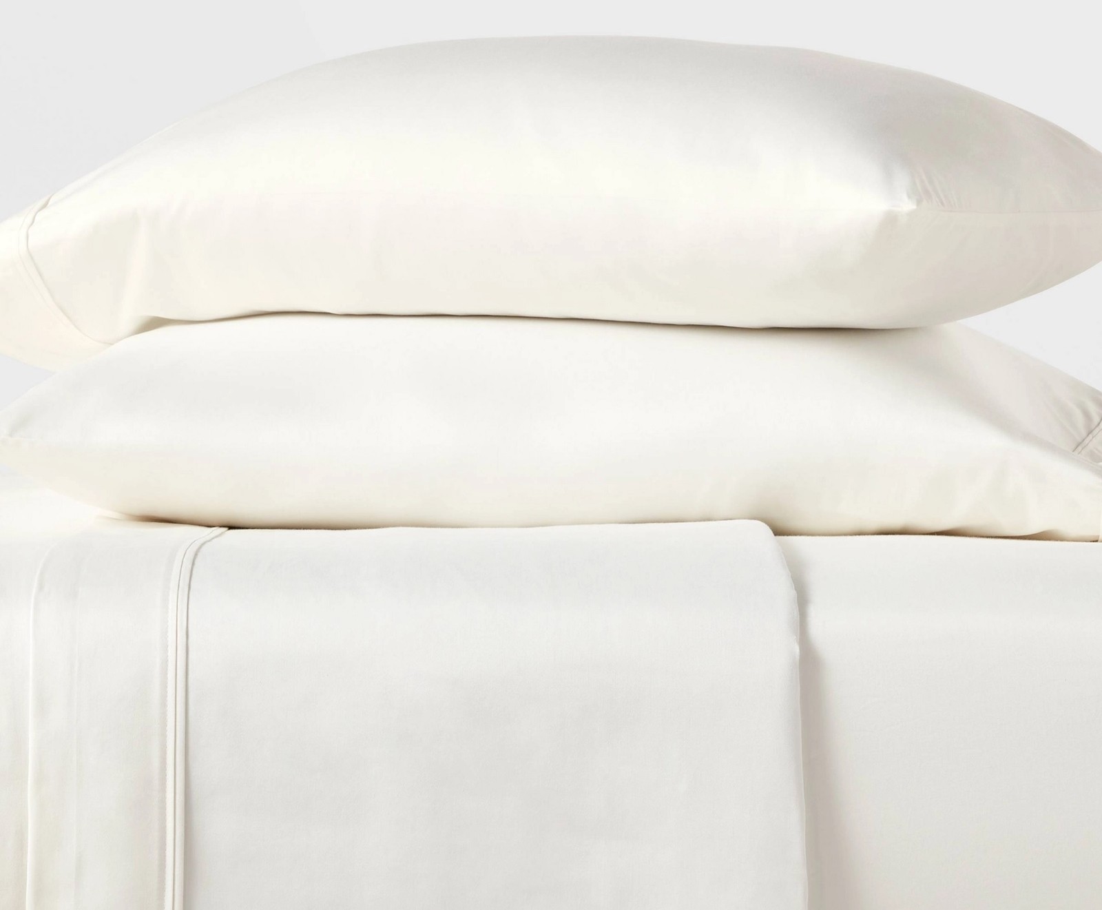 Queen 400 Thread Count Performance Fitted Sheet Sour Cream - Threshold: Cotton