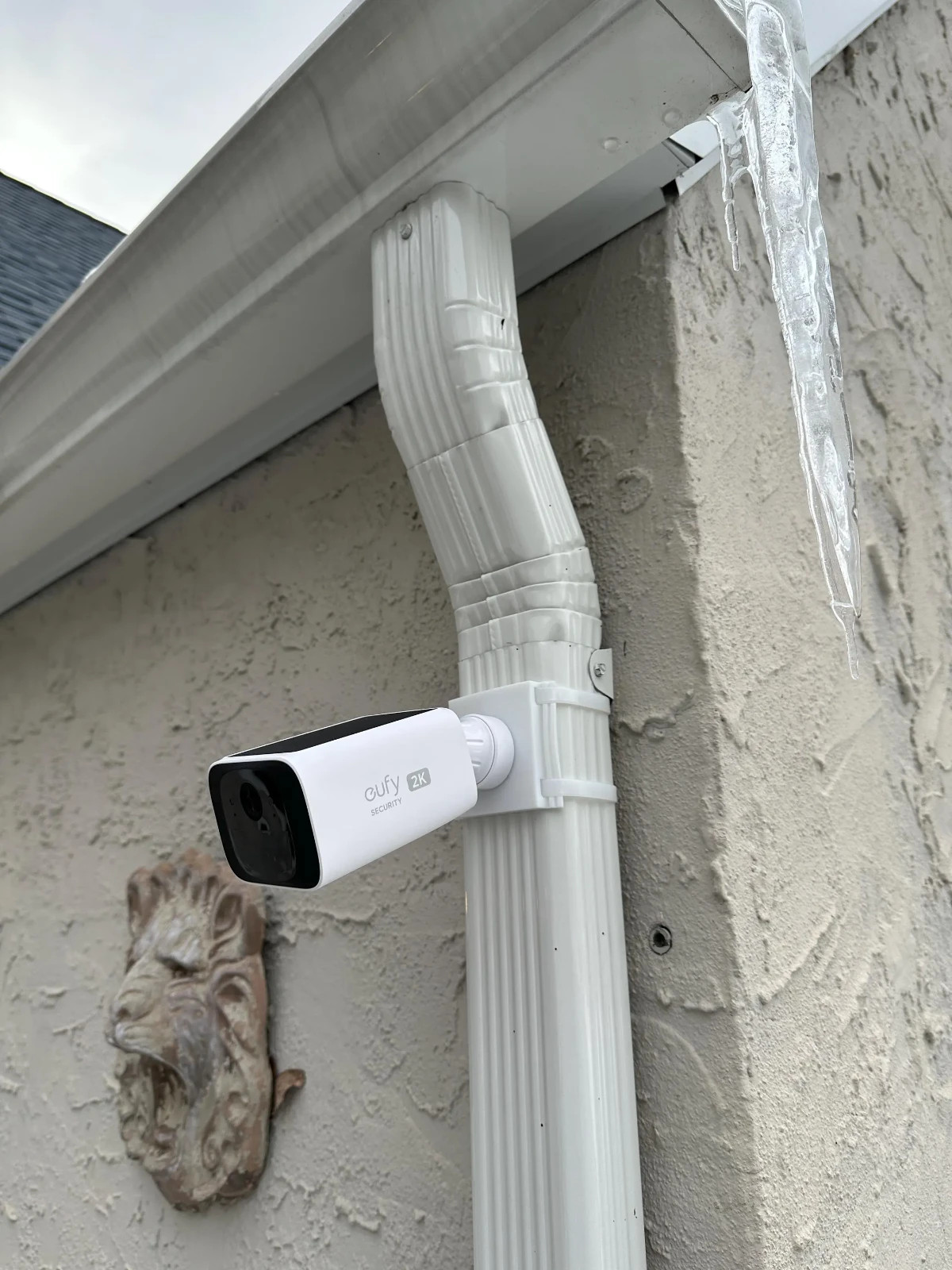 Downspout Mount for Eufy Camera - No Drill Rubber Outdoor Security Camera Mount
