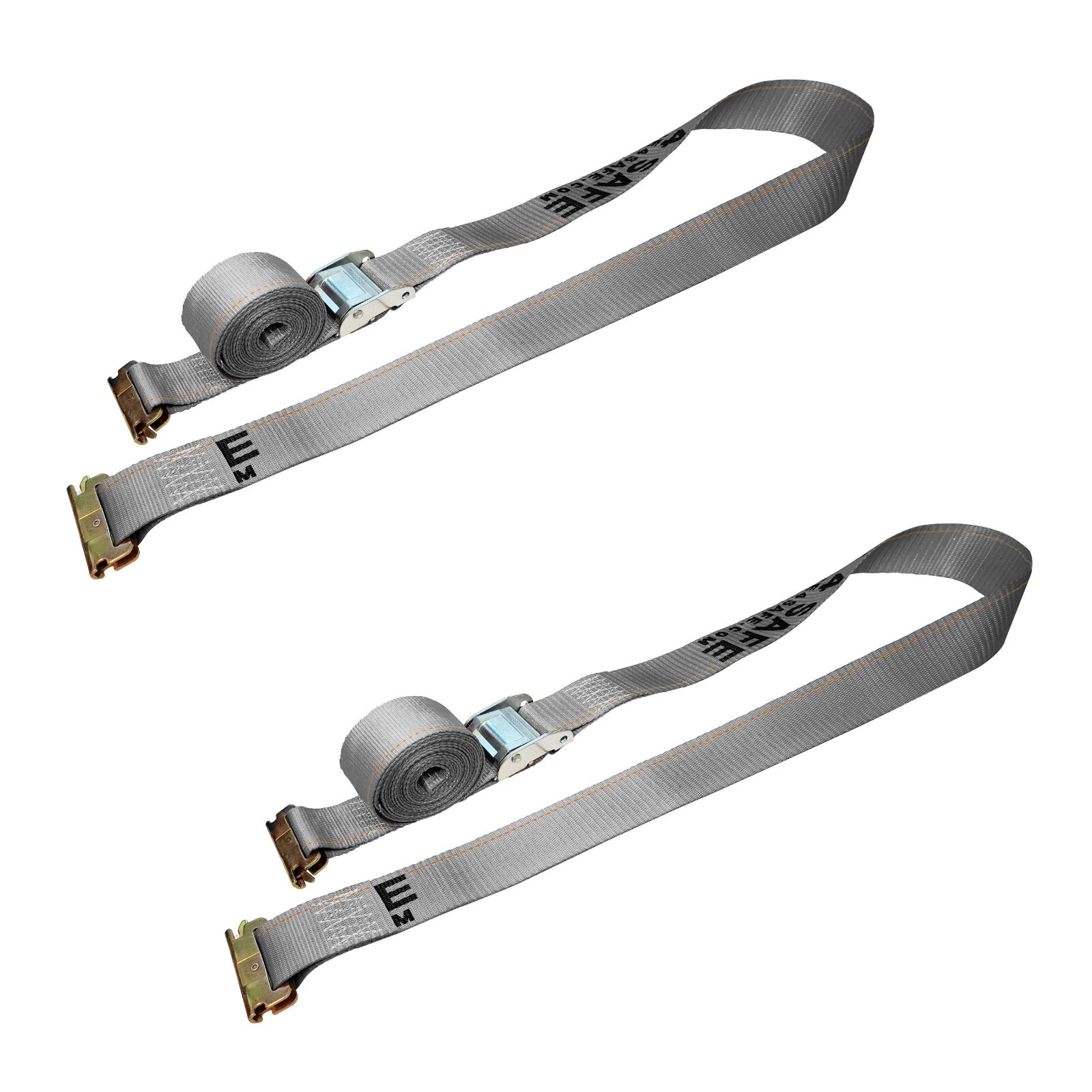 2 Pack 2" x 16' E-Track Cam Buckle Strap Truck Trailer Enclosed Cargo Tie Down