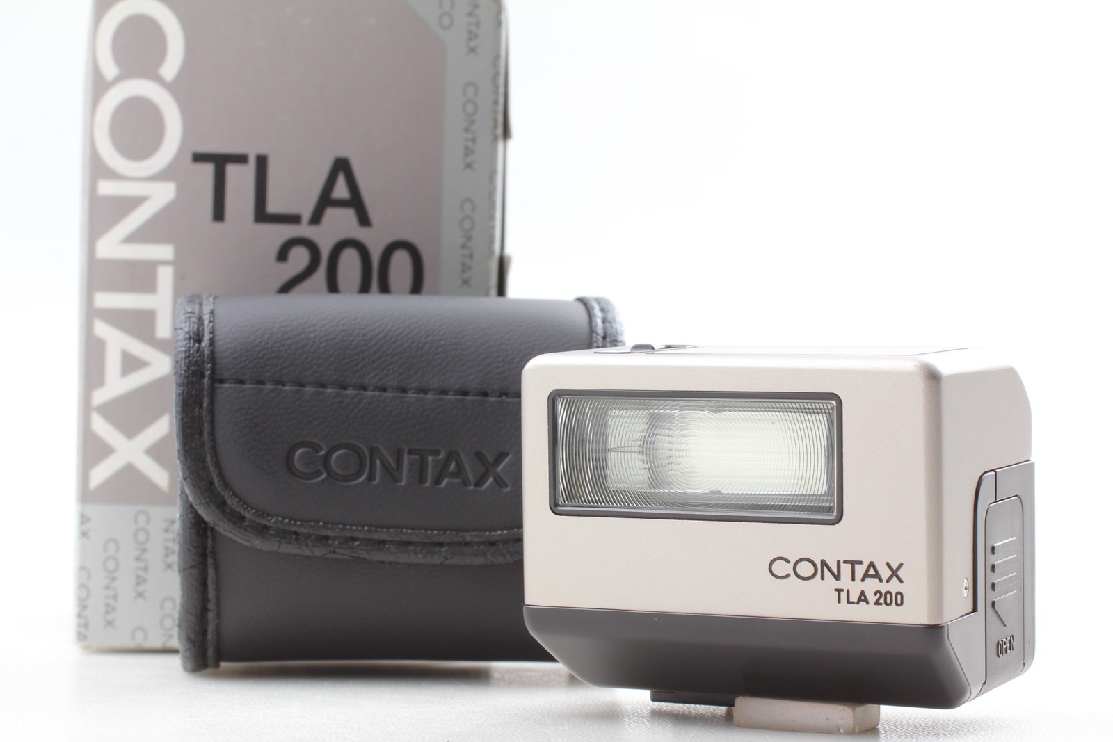 [Top MINT in Box] Contax TLA200 Silver Shoe Mount Flash For G1 G2 From JAPAN